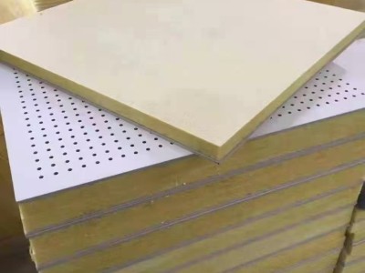 穿孔复合吸音板玻璃棉隔音板冲孔水泥板穿孔石膏板岩棉吸声板图2