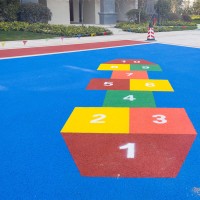 北京EPDM橡胶颗粒幼儿园户外彩色地面材料施工