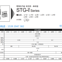 STG-M-25-20-T2H5-D，CKD带导轨气缸