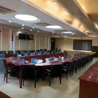 无纸化会议系统国产麒麟21.5寸升降器17.3寸屏带话筒液晶升降器
